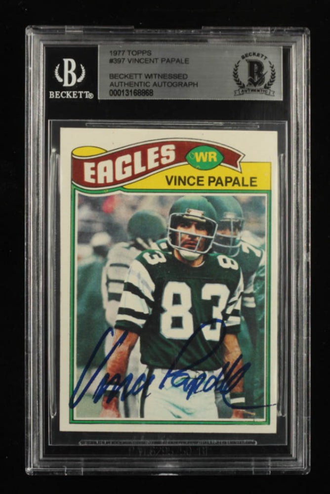 Vince Papale Signed 1977 Topps #397 (BGS) - Rookie Card