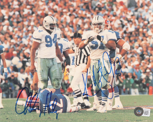 Charles Haley & Ken Norton Signed Cowboys 8x10 Photo (Beckett)