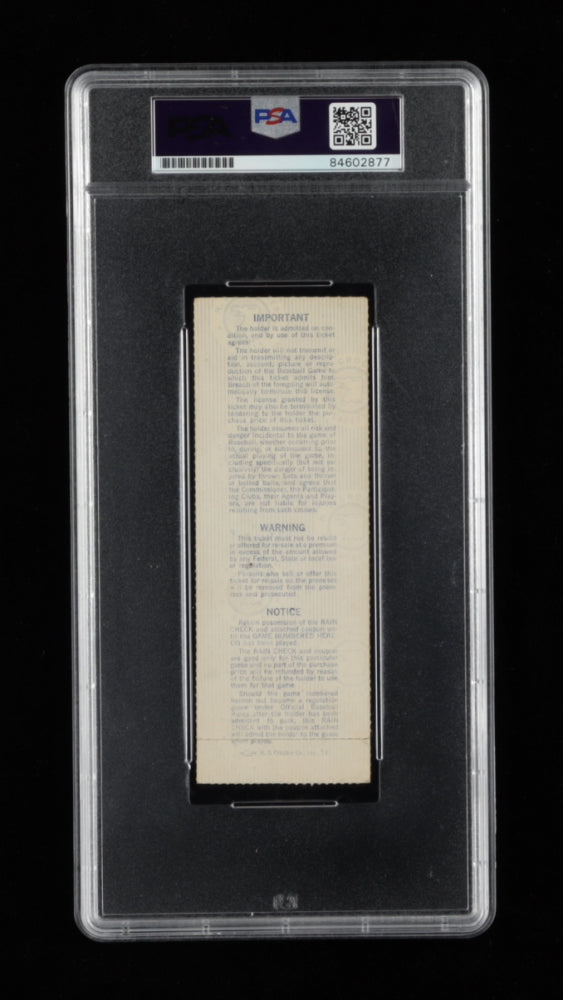Ozzie Smith Signed 1982 World Series Game 2 Ticket (PSA) Autograph Graded PSA 9