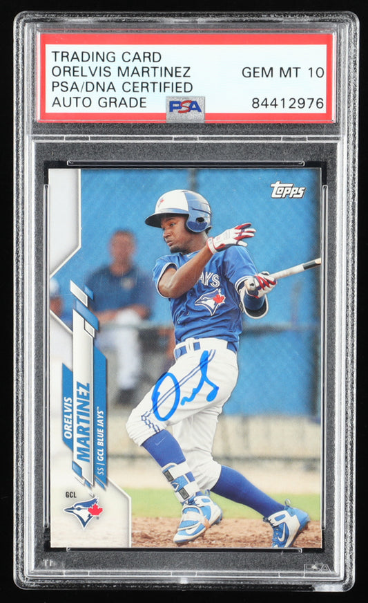 Orelvis Martinez Signed 2020 Topps Pro Debut #PD184 - Autograph Graded (PSA) 10 - Rookie Card