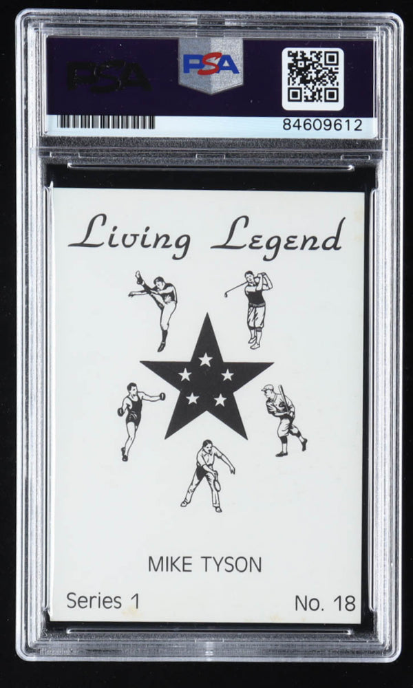 Mike Tyson Signed 1990 Living Legend #18 - Autograph Graded PSA 9