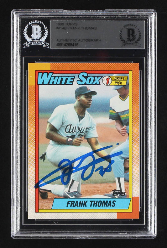 Frank Thomas Signed 1990 Topps #414B RC (BGS) - Rookie Card