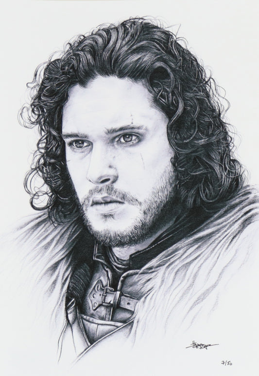 Thang Nguyen - Jon Snow "Game of Thrones" 8x12 Signed Limited Edition Giclee on Fine Art Paper #/50 Renowned Artist (Supershinobi)