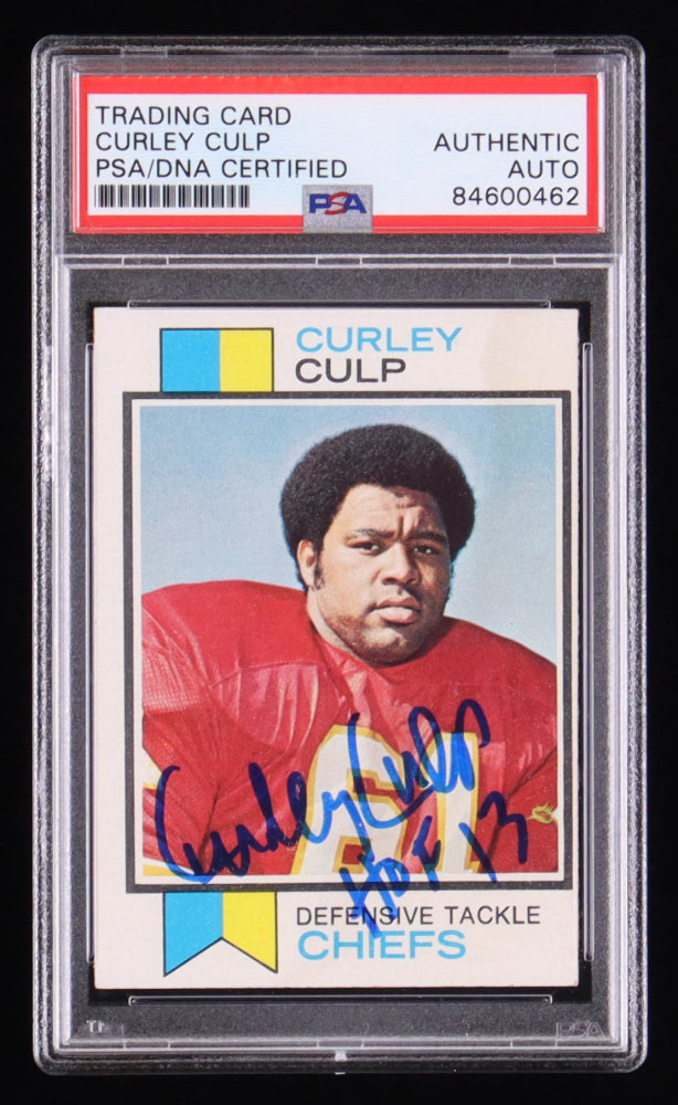 Curley Culp Signed 1973 Topps #167 Inscribed "HOF 13" (PSA) - Rookie Card