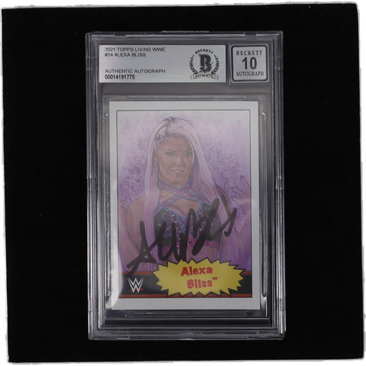 Alexa Bliss Signed 2021 Topps Living WWE #24 - Autograph Graded Beckett (BGS) 10