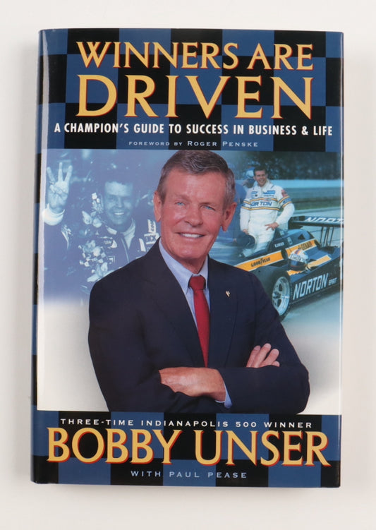 Bobby Unser Signed (PSA) "Winners Are Driven" Hardcover Book