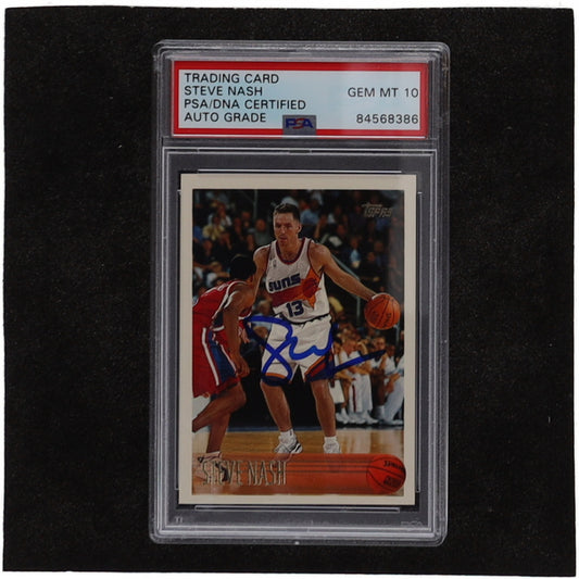 Steve Nash Signed 1996-97 Topps #182 - Autograph Graded PSA 10 - Rookie Card