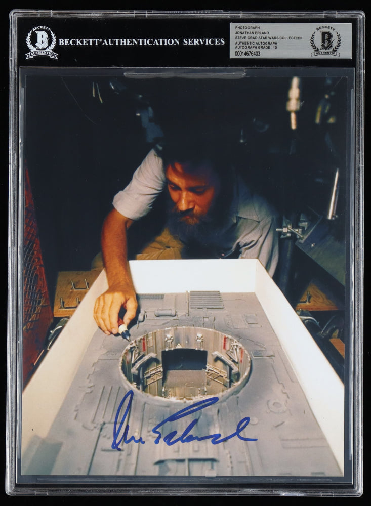 Jonathan Erland Signed (BGS) 8x10 Photo - Star Wars Model Builder - Autograph Graded (BGS) 10