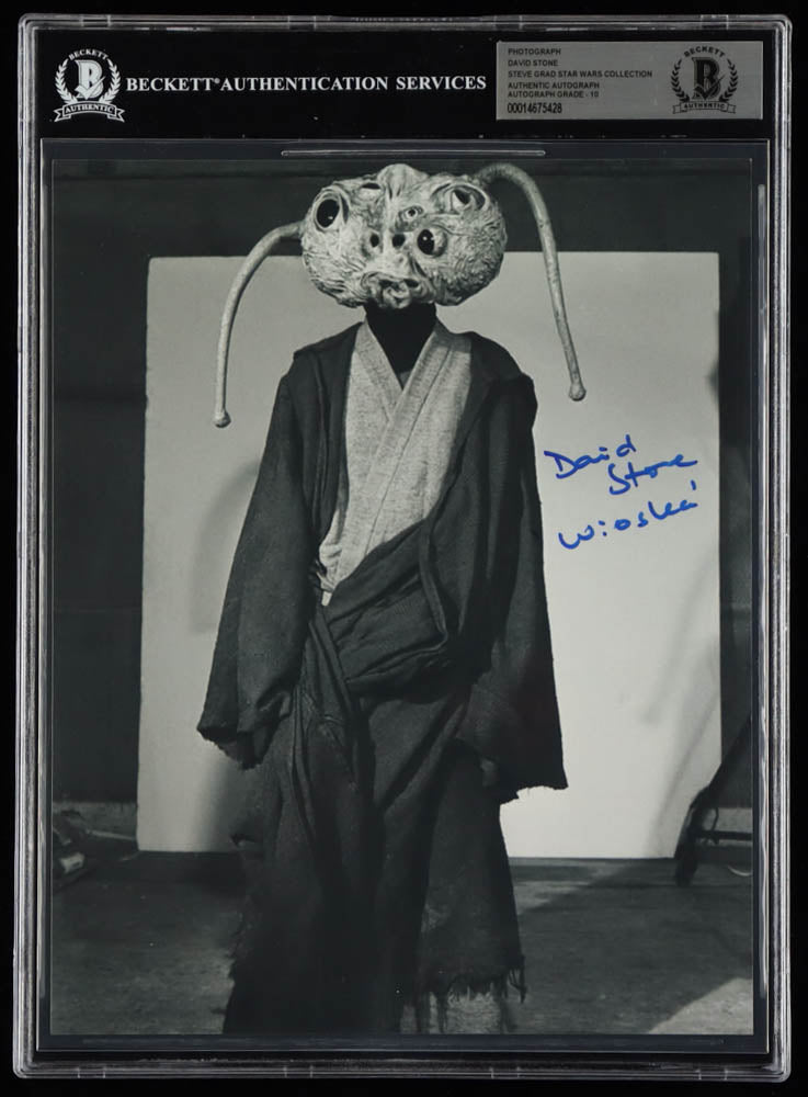 David Stone Signed (BGS) "Star Wars: Episode IV - A New Hope" 8x10 Photo Inscribed "Wioslea" - Autograph Graded Beckett (BGS) 10