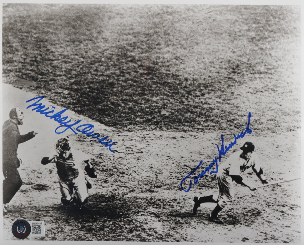 Tommy Henrich & Mickey Owen Signed 8x10 Photo (Beckett)