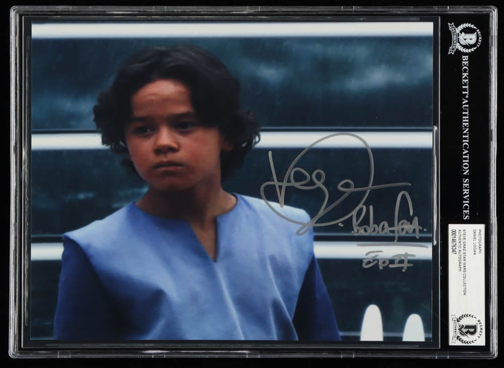 Daniel Logan Signed (BGS) "Star Wars: Episode II - Attack of the Clones" 8x10 Photo Inscribed "Bobba Fett Ep II"