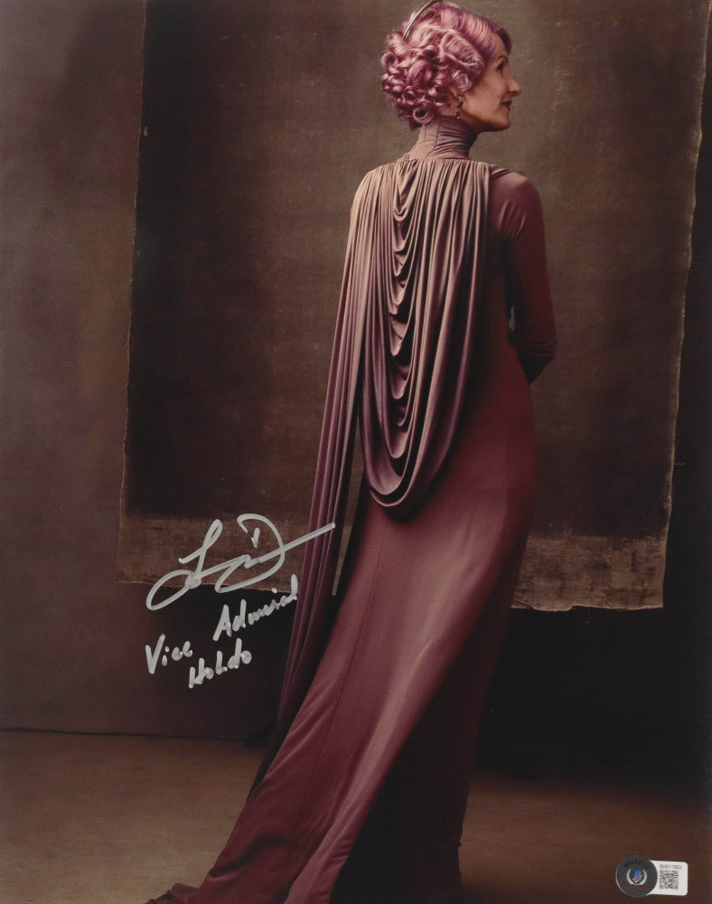 Laura Dern Signed (Beckett) "Star Wars" 11x14 Photo Inscribed "Vice-Admiral Holdo"