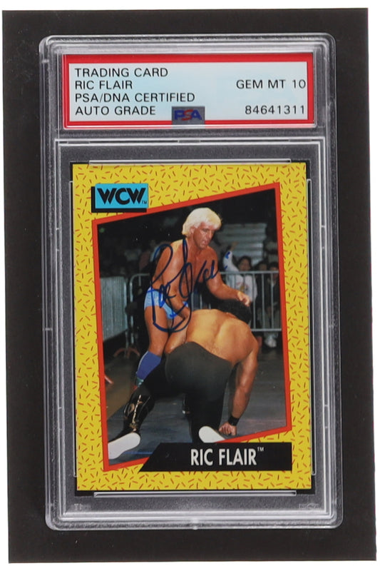 Ric Flair Signed 1991 Impel WCW #38 - Autograph Graded PSA 10