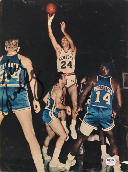 Bill Bradley Signed Knicks 8x12 Photo (PSA)