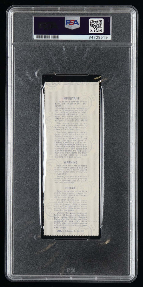 Reggie Jackson Signed 1981 World Series Ticket - Autograph Graded PSA 10