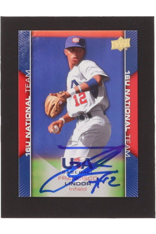 Francisco Lindor Signed (JSA) 2009-10 USA Baseball #USA55 - Rookie Card