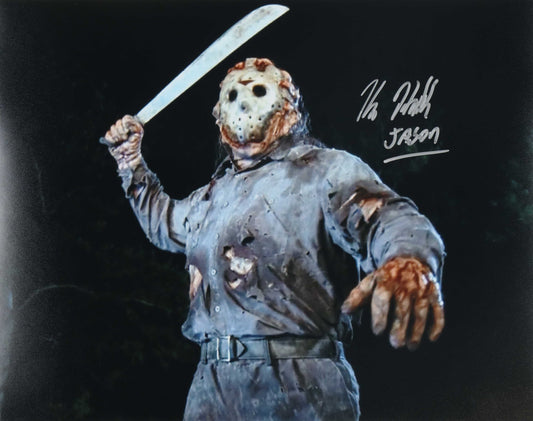 Kane Hodder Signed (ACOA) "Friday the 13th" 11x14 Photo Inscribed "Jason" - Jason Voorhees