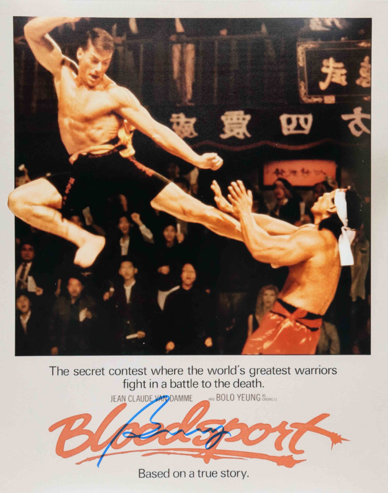 Bolo Yeung Signed (ACOA) "Bloodsport" 16x20 Photo - Chong Li