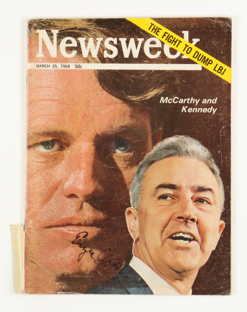 Eugene McCarthy Signed (JSA) 1968 "Newsweek" Magazine - United States Senator from Minnesota