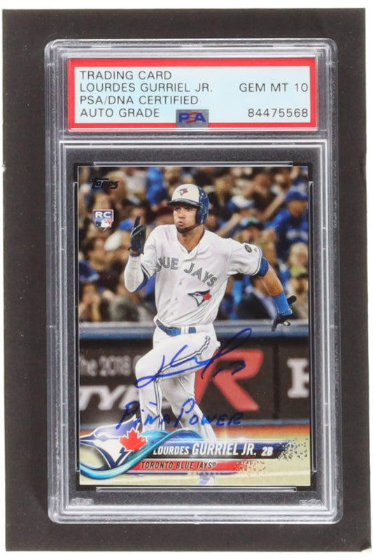 Lourdes Gurriel Jr. Signed 2018 Topps Update #US110 RC Inscribed "Pina Power" - Autograph Graded (PSA) 10 - Rookie Card