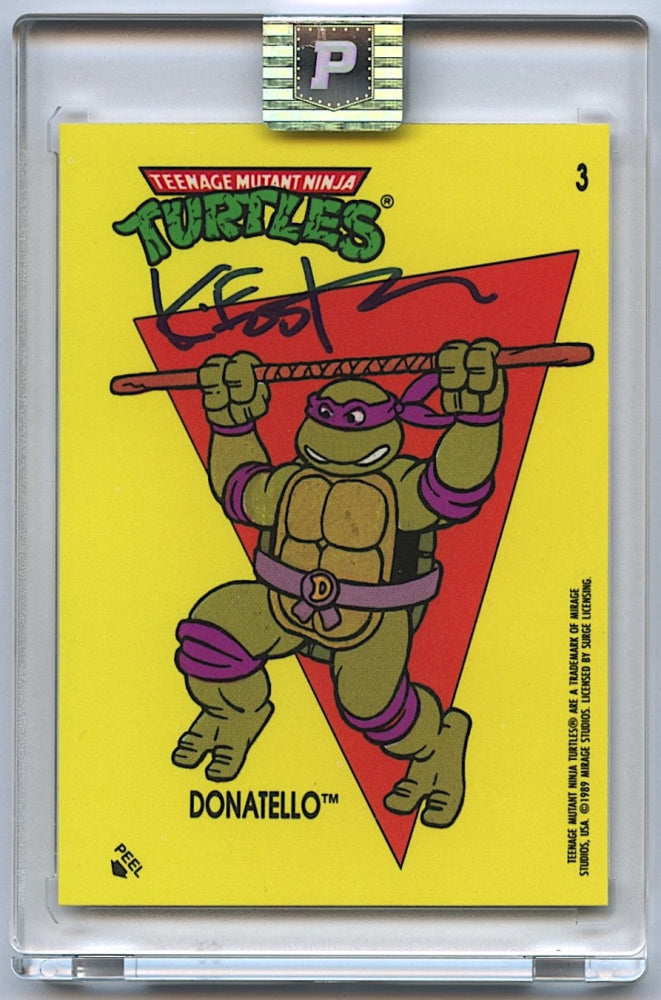 Kevin Eastman Signed 1989 Topps TMNT Series 1 Stickers #3 Donatello (PA Encapsulated)