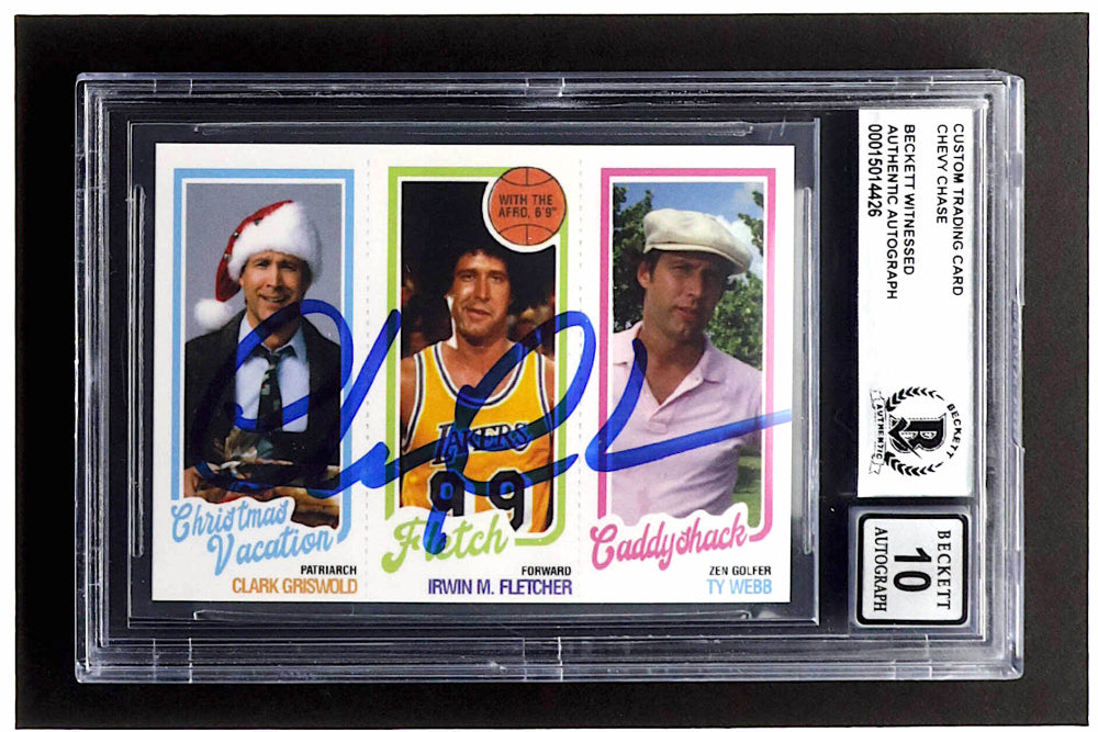 Chevy Chase Signed Trading Card (BGS) Beckett Witnessed | Autograph Graded - BGS 10