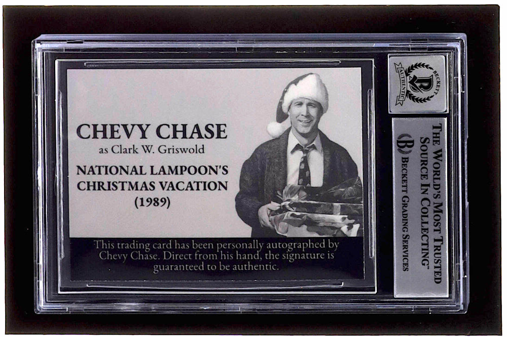 Chevy Chase Signed "National Lampoon's Christmas Vacation" Trading Card - Autograph Graded - BGS 10