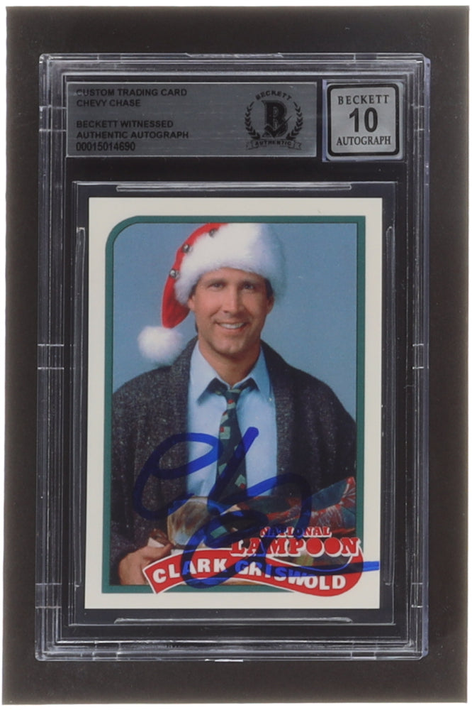 Chevy Chase Signed "National Lampoon's Christmas Vacation" Trading Card - Autograph Graded Beckett (BGS) 10