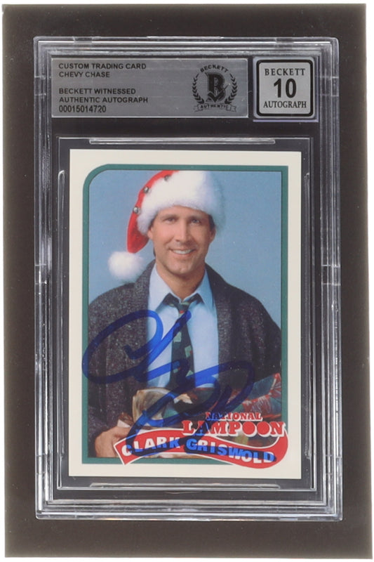 Chevy Chase Signed "National Lampoon's Christmas Vacation" Trading Card - Autograph Graded - BGS 10