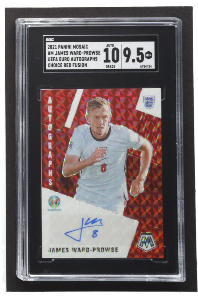 James Ward-Prowse 2021-22 Panini Mosaic English Premier League Scripts Choice Fusion Red #13 (SGC) 9.5 Autograph Graded (SGC) 10