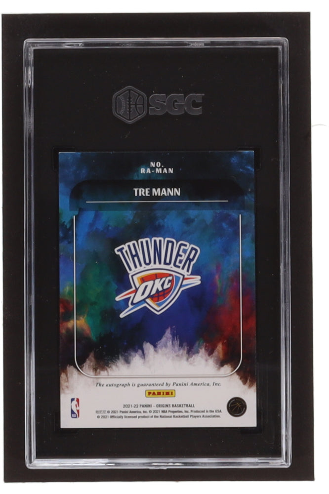 Tre Mann 2021-22 Panini Origins Rookie Autographs #18 RC - Card grade (SGC 9) Autograph Graded (SGC) 10 - Rookie Card