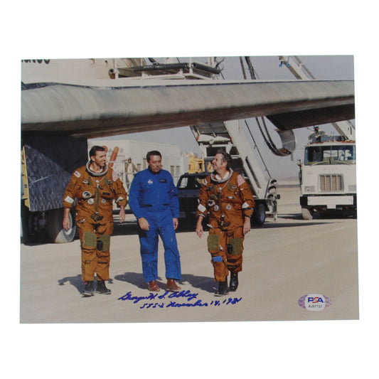 George Abbey Signed (PSA) Director NASA 8x10 Photo Inscribed "575-2 November 14, 1981"