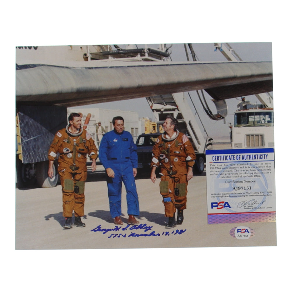 George Abbey Signed (PSA) Director NASA 8x10 Photo Inscribed "575-2 November 14, 1981"