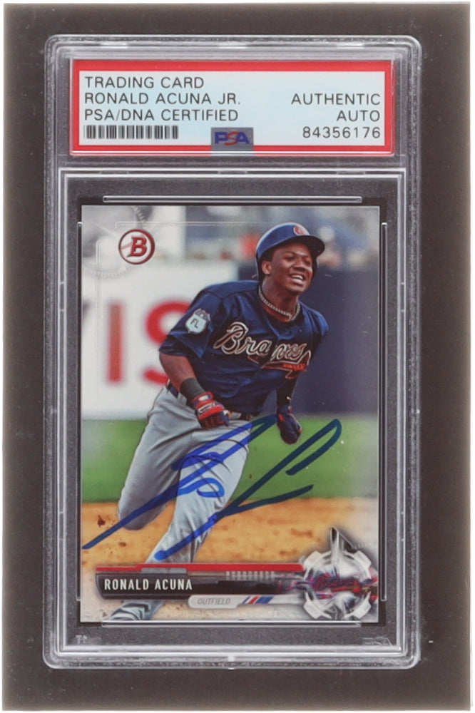 Ronald Acuna Jr. Signed 2017 Bowman Draft #BD39 RC (PSA) Rookie Card