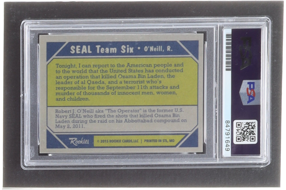 Robert J. O'Neill Signed LE Trading Card Inscribed "Never Quit!" (PSA) PSA in-the-Presence | Limited Edition # / 911