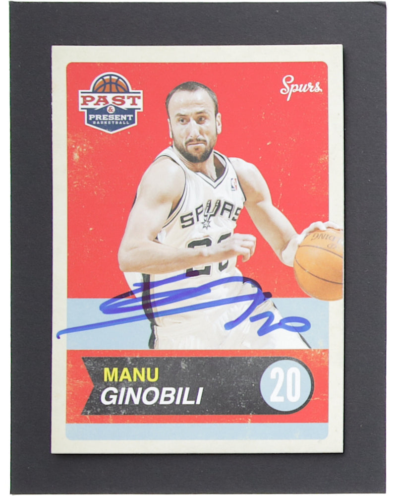 Manu Ginobili Signed 2011-12 Panini Past and Present #28 (Ginobili)