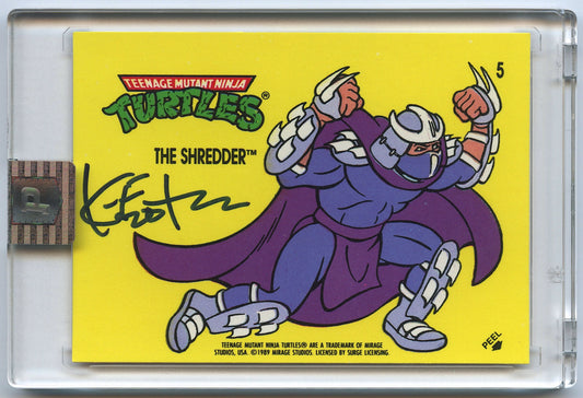 Kevin Eastman Signed 1989 Topps TMNT Series 1 Stickers #5 The Shredder - (PA Encapsulated)