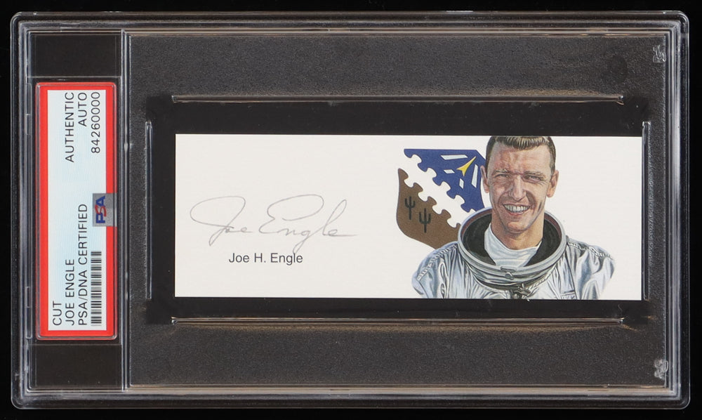 Joe H. Engle Signed 1.75x5 Cut (PSA) - US Air Force & NASA Astronaut