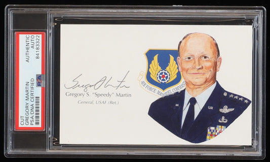 Gregory S. Martin Signed 3.25x5.25 Cut (PSA) - US Air Force - Vietnam War