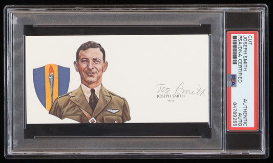 Joseph Smith Signed 2.25x5 Cut (PSA) - US Air Force WWII