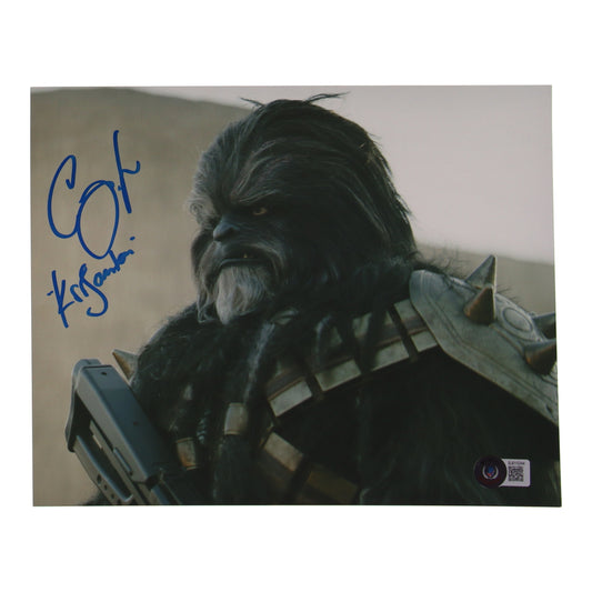 Carey Jones Signed (Beckett) "Star Wars" 8x10 Photo Inscribed "Krrsantan" - Black Krrsantan