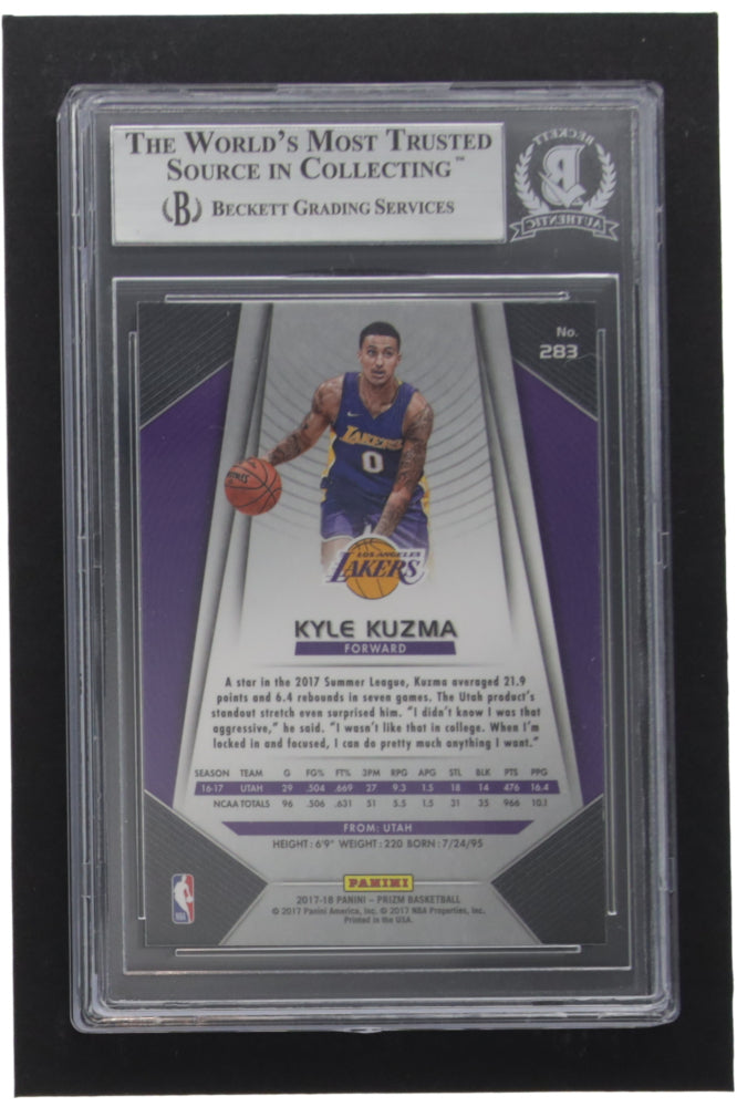 Kyle Kuzma Signed 2017-18 Panini Prizm #283 RC (Beckett) Rookie Card