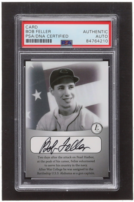 Bob Feller Signed Trading Card (PSA & Beckett)