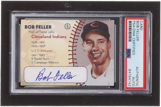 Bob Feller Signed Trading Card (PSA & Beckett)