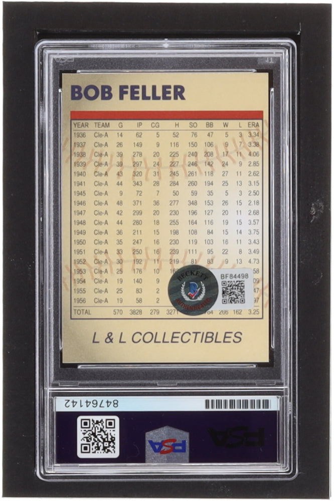 Bob Feller Signed Trading Card (PSA & Beckett)