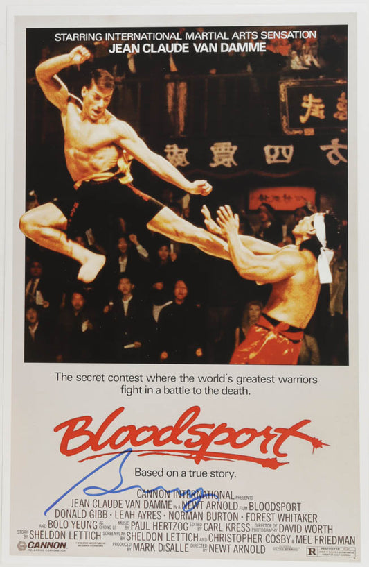 Bolo Yeung Signed "Bloodsport" 11x17 Photo (ACOA) Chong Li