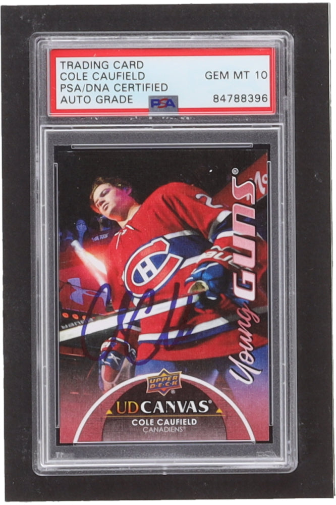 Cole Caufield Signed 2021-22 Upper Deck Canvas #C211 RC (PSA) Autograph Graded (PSA) 10 - Rookie Card