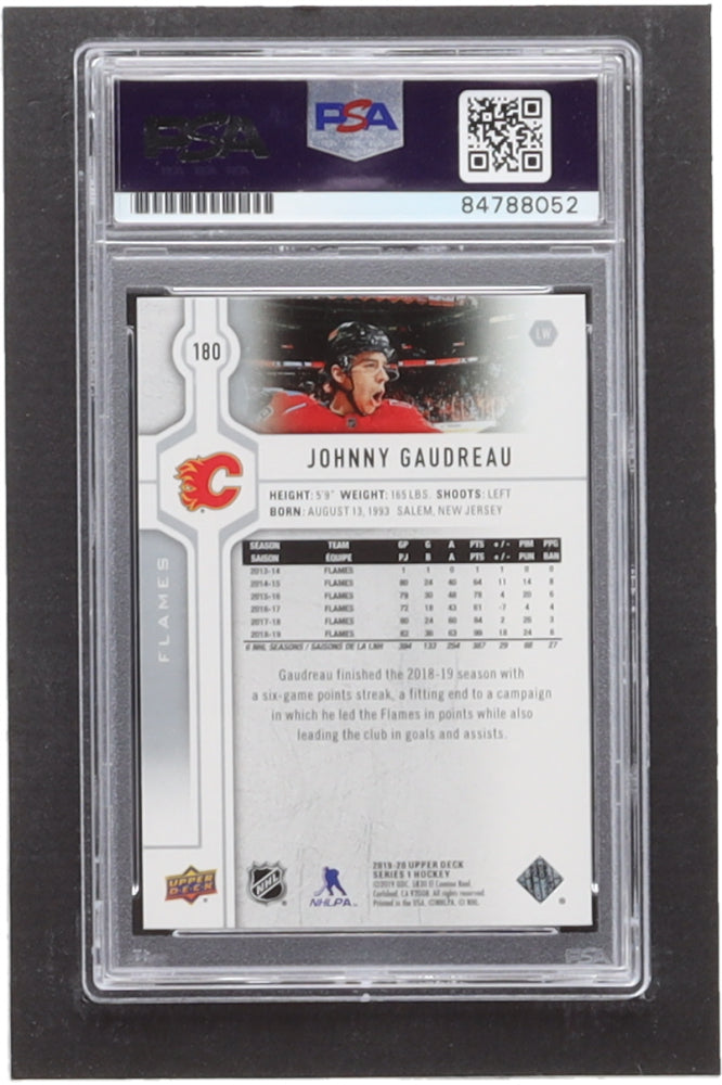 Johnny Gaudreau Signed 2019-20 Upper Deck #180 - Autograph Graded (PSA) 10