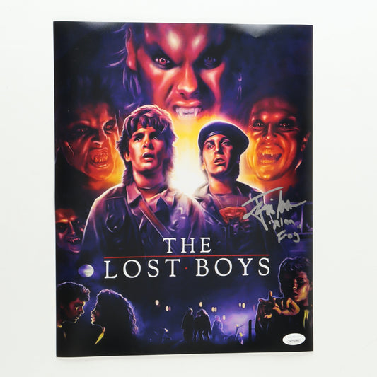 Jamison Newlander Signed (JSA) "The Lost Boys" 11x14 Photo Inscribed "Frog" - JSA Witnessed