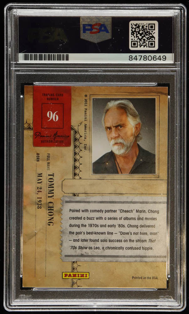 Tommy Chong Signed 2011 Americana Retail #96 - Autograph Graded (PSA) 10